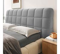 XXIUDEE Housses de protection anti-poussière et lavables pour tête de lit - Pour chambre à coucher, hôtel, meubles - Pour lit simple, double et king size (160 cm, gris foncé)