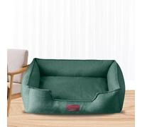 XXIUDEE Lit de taille moyenne pour chien, matelas lavable avec housse amovible, lit orthopédique pour animal de compagnie, toutes saisons, antidérapant pour chiot, chat (90 x 68 x 20 cm, vert)