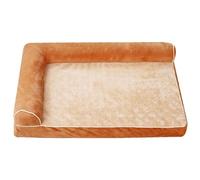 XXIUDEE Lit orthopédique pour chien de grande taille, lit lavable avec housse amovible, tapis antidérapant pour animal de compagnie de petite, moyenne et grande taille (50 x 40 x 11 cm, kaki)