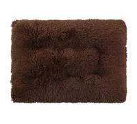 XXIUDEE Lit orthopédique pour chien de grande taille, tapis anti-anxiété avec fond antidérapant, matelas pour chaton et chiot (43 x 30 x 12 cm, café)