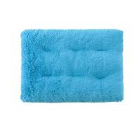 XXIUDEE Lit orthopédique pour chien de grande taille, tapis anti-anxiété avec fond antidérapant, matelas pour chaton et chiot (93 x 65 x 12 cm, bleu)