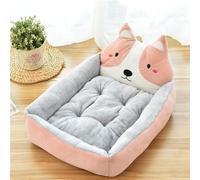 XXIUDEE Lit orthopédique pour chien de taille moyenne, lavable, canapé pour animaux apaisant et anti-anxiété, matelas et tapis rectangulaire pour cage de chien avec coussin amovible lavable (60 * 50