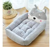 XXIUDEE Lit orthopédique pour chien de taille moyenne, lavable, canapé pour animaux de compagnie apaisant anti-anxiété, matelas et tapis rectangulaire pour cage de chien avec coussin amovible lavable