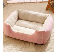 XXIUDEE Lit pour Chien Moyen, Lits Canapés Orthopédiques pour Chien, Coussin Oreiller Anti-Anxiété pour Animaux, Niche Carrée Douce et Chaude avec Fond Antidérapant pour Chaton et Chiot (45 x 30 x 12