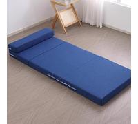 XXIUDEE Tatami Matelas pliable avec housse amovible, tapis de couchage pliable au sol pour méditation, yoga, enfants, invités, salon, soirée pyjama, tente de voyage, voiture (200 x 100 x 10 cm, bleu)