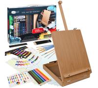 XXL 188pcs Kit de peinture avec valise de peinture et chevalet de table Vincent