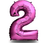 Xxl 40 Inch Number Balloon Birthday Decoration Pink Giant Foil Balloon Helium Flight Balloon Girl Birthday Decoration (Number 2)