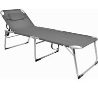 XXL Aluminium Chaise longue de jardin Chaise longue rembourrée L200xL70cm