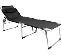 XXL Aluminium Chaise longue de jardin Chaise longue rembourrée L200xL70cm