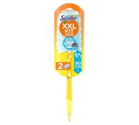 XXL Attrape & Retient Kit De Dépoussiérage avec 1 Manche Télescopique Et 2 Recharges Plumeau Attrape-Poussière Attrape Et Retient
