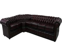 XXL Big Sofa Canapé Chesterfield L Forme Coussin Canapé en cuir Tissu Nouveau