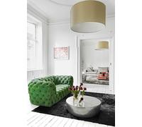 xxl big Sofa Chesterfield trois places canapé velours rembourré 240cm Verlour Nouveau