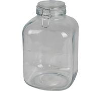 XXL Bocal à couvercle métallique 4,8L Bocal de conservation Bocal à cornichons Pot de rhum Bocal à punch