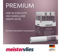 XXL Bockrolle 25m X 1,06m Papier Avec Fine Structure de Lin Recouvrable Blanc