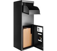 XXL boîte à paquets avec serrure à mot de passe - acier, 35,5 x 29,5 x 105,5 cm - charge admissible 50 kg - charnière intérieure - boîte aux lettres boîte postale - boîte à palettes