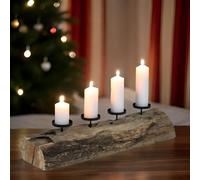 XXL Bougeoir en bois 70cm Décoration de Noël Bougeoir couronne de l'Avent oblongue