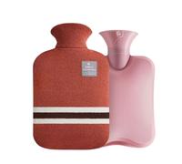 XXL Bouillotte tissu doux housse 2L Bouteilles d'eau chaude Bouteille de lit chauffe-mains Nouveau, Taille:2 Litter, Couleur:Orange