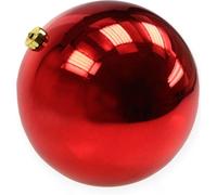 XXL Boule de Noël Rouge Brillant Plastique incassable Ø25cm pour l'extérieur