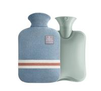 XXL Bouteille d'eau chaude en tissu doux Housse 2L Bouteilles d'eau chaude Bouteille de lit Chauffe-mains Nouveau, Taille:2 Litter, Couleur:Bleu