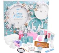 BRUBAKER Cosmetics - Calendrier de l'Avent/Noël 2024 - Contient 24 Produits de Bain & Beauté - Coffret XXL de Bien-être - Idée cadeau Femme & Fille - Bleu menthe