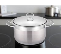 XXL Casserole Ø34 Acier inoxydable avec couvercle 15,4L Induction Cheffinger CF-SS34-SH