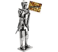 BRUBAKER - Porte-Bouteille de vin XXL - Chevalier avec épée - 59 cm - Sculpture en Métal - Carte de voeux INCL. - Idée Cadeau Originale