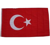 XXL Drapeau Turquie 250 X 150 CM Avec 3 Anneaux en Laiton Turkey Bannière