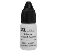 XXL Lashes Adhésif sensible, noir, la première colle pour extension de sensible et résistante à l'huile et l'eau, transparent, végétalien, de qualité médicale, entièrement sans odeur, sans émanation et waterproof