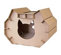 XXL Lit de Chat Maison Chat Tapis à gratter Grotte de Chat Maison en Carton Maisonnette pour Chats avec Carton à gratter Petigi