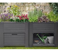 XXL Lit surélevé Jardin Armoire 400L Lit précoce Lit d'herbes Caisson de plantation Table de plantation