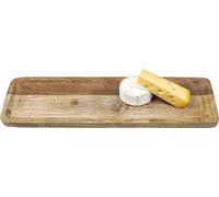 XXL Mango Plateau de service alimentaire - 61 x 17 cm - Déco Planche à bougies rectangulaire nature