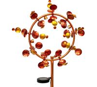 XXL Moulin à vent / Carillon de jardin avec éclairage solaire LED Solar Terracotta 180 cm