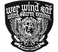 XXL qui Sème le vent récolte la tempête même de la Justice Winged Skull Bateau Boys Biker Écusson