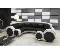 Xxl Salon Design Canapé Cuir Rembourré Ensemble Canapé D'angle Big Sofa Nouveau