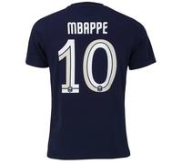 Xxl - T-Shirt - Fff - Kylian Mbappé - Collection Officielle - Coton - Bleu Marine Multicolore