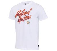 Xxl - T-Shirt - Roland Garros - Rg - Coton - Manches Courtes - Blanc Multicolore