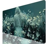 XXL Tapis de Souris 100x50 cm Gaming Blanc Sous Main Bureau Large, Mouse Pad avec Base Antidérapante Stable, Homme Tapis Souris, Accessoires Bureau pour Travail à Domicile, Clavier et Souris PC H0-438