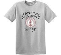 XXRR FASHION Stanford University Est 1891 T Shirt Grey S Greys Grey XL