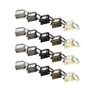 XXS Xingsui - Lot de 20 porte-clés - Bracelet - Pour cordon et ruban - Fait à la main, White, Black, Electrophoretic Black, Light Gold, And Bronze, 0.5x1.0