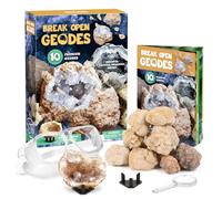 XXTOYS - Kit Pierres et Minéraux- 10 Géodes - Pierre Naturels à Ouvrir en Les Cassant - Découverte de Cristaux