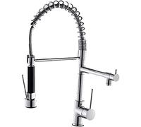 XXUCZVRYO -Robinets Robinets Robinet de Cuisine extractible Chaud-Froid-Robinet d'évier Robinet mélangeur en Spirale Rotatif à 360° Robinet d'évier de Cuisine/Or(Chrome Plated)