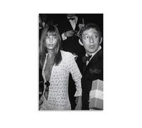 XXueMei Poster vintage sur toile avec acteur de cinéma Jane Birkin et Serge Gainsbourg - Décoration de chambre à coucher - 50 x 75 cm - Sans cadre