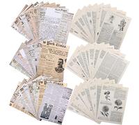 XXX Accessoires de scrapbooking, 60 feuilles, papier décoratif pour scrapbooking rétro et papier vintage pour écriture, album, dessin, journal de voyage (20 x 14 cm)