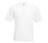 (XXX-Large, White) - Fruit of the Loom Pique Polo Shirt