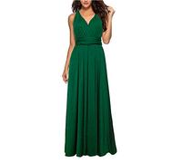 xxxiticat Robe de soirée longue élégante pour demoiselle d'honneur, vert, S