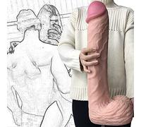 XXXL Gode réaliste Gode anal géant Énorme monstre de gros cheval Gode épais avec ventouse forte Plug anal en silicone Stimulation du point G Orgasme Dong Sex Toy pour hommes et femmes(Hautfarbe)