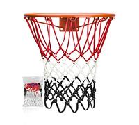 XXXYYY Filet de basket-ball de rechange robuste, rouge, blanc et noir, qualité professionnelle sur terrain 2022 [205 ml], s'adapte à la jante standard extérieure et intérieure, anti-fouet toutes