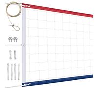 XXXYYY Filet de Volley-Ball Professionnel très résistant, résistance aux intempéries améliorée, câble en Acier aéronautique allongé, Bandes latérales Plus épaisses, pour Sports d'intérieur et