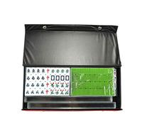 XXZY Mini Mahjong chinois portable mignon Mahjong 144 carreaux Ensemble de mahjong avec étui de rangement pour cadeau/anniversaire (solide et robuste) (couleur : vert)