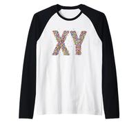 XY Chromosomes Male Genetics Rainbow Colored Sprinkles Manche Raglan